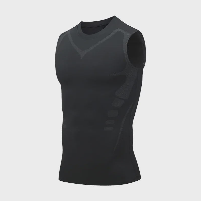 Heren Compressie Tanktop - Sneldrogend Sportshirt voor Fitness & Bodybuilding