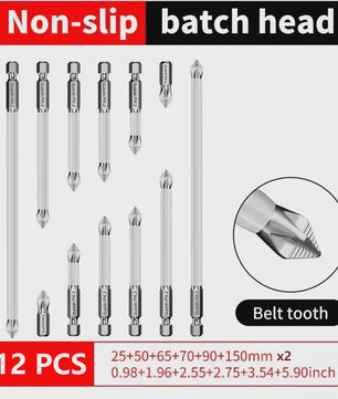 Magnetische Schroefbitset PH2 - Anti-slip & Schokbestendig (6/12 Stuks)