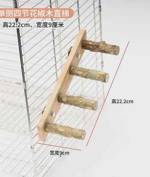 Houten Klimladder Speelgoed voor Papegaaien en Kleine Huisdieren - Natuurlijk & Interactief