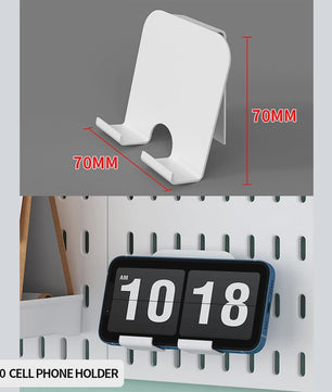 Modulaire Bureau Pegboard Organizer - Wandmontage, Staand & Clip-on
