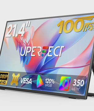 Uperfect 21.4" Draagbare Monitor - 1080P FHD, 100Hz, IPS Scherm, Ideaal voor Gaming & Laptops