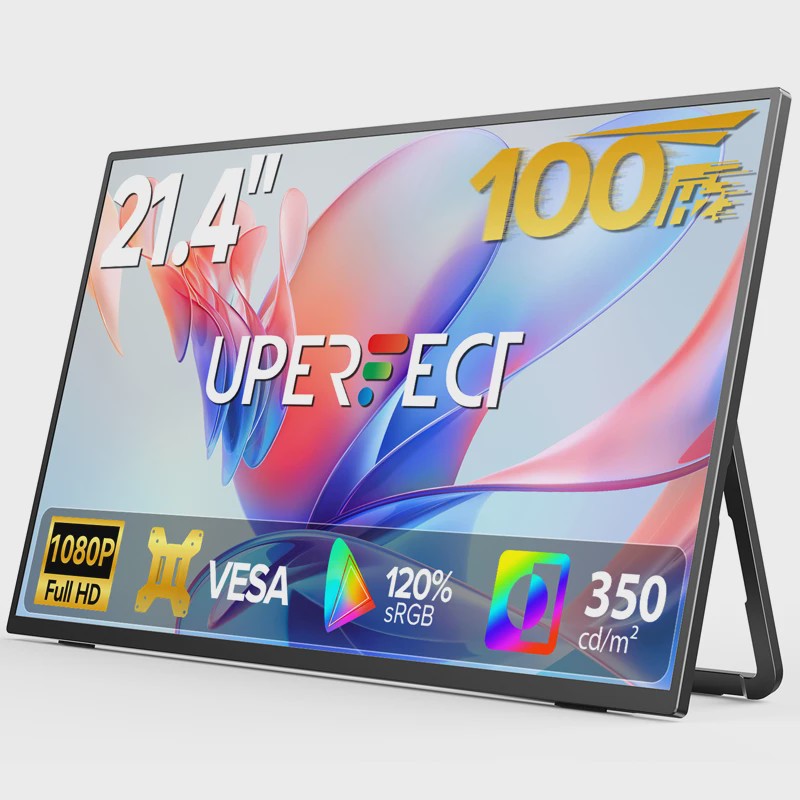 Uperfect 21.4" Draagbare Monitor - 1080P FHD, 100Hz, IPS Scherm, Ideaal voor Gaming & Laptops