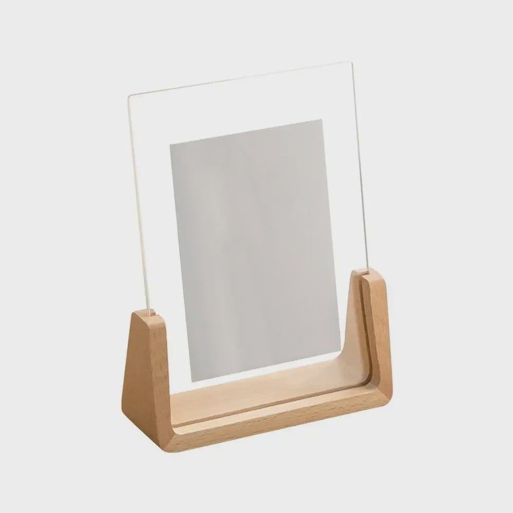 Stijlvol Houten Fotolijst met Acryl Glas - U-Vorm Design voor Desktop & Decoratie