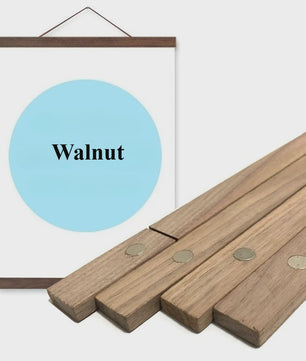 Magnetische Poster Hanger Frame van Teak Hout (21-50cm) - Wanddecoratie Ophangsysteem