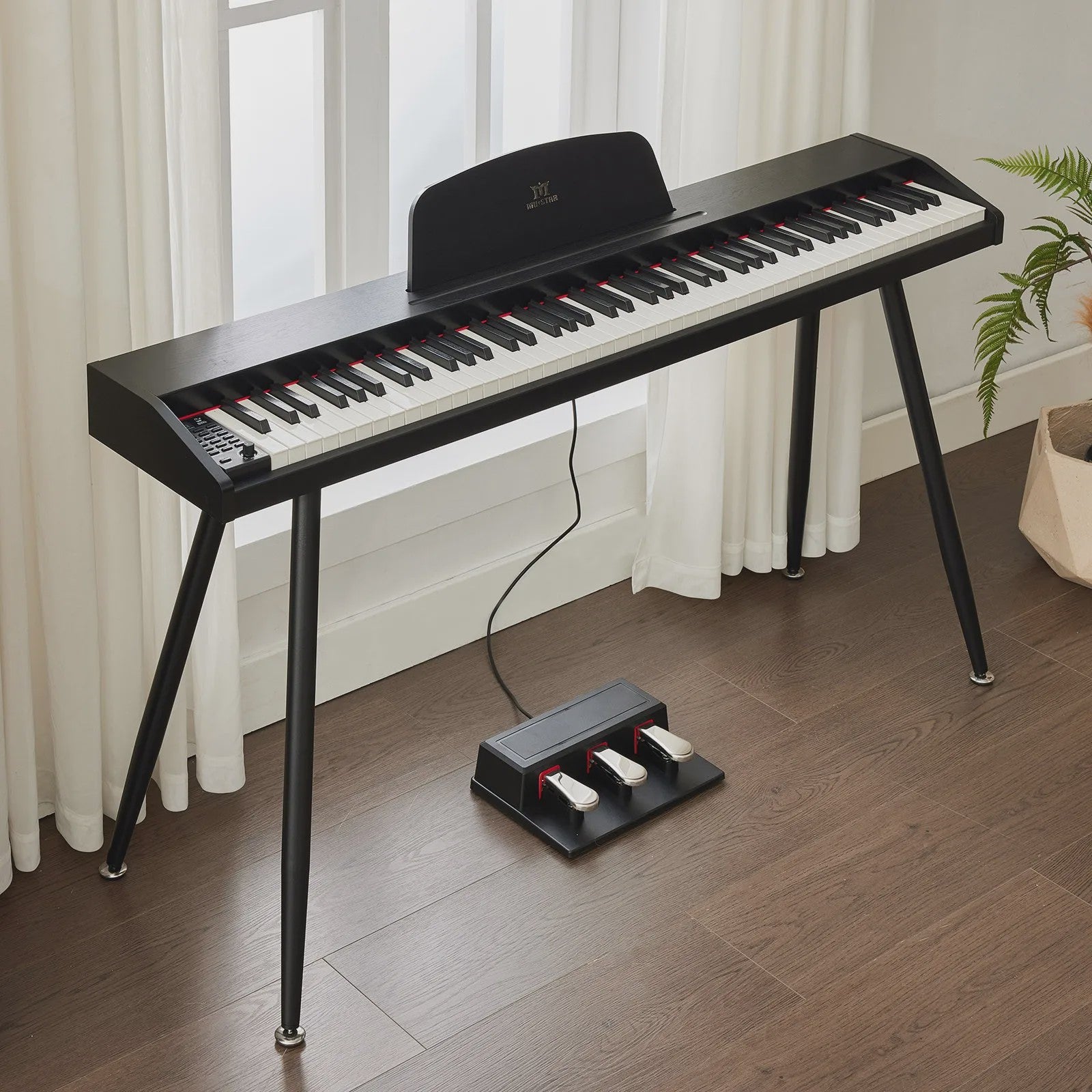 Digitale Piano 88 Toetsen met Hamer Mechaniek, 3 Pedalen en MIDI-USB