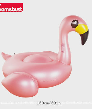 Opblaasbare Flamingo Zwemband - XL Roze Goud - Strand & Zwembad Plezier