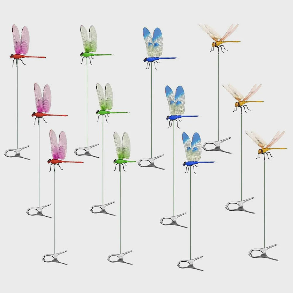 12x Libellen Decoratie voor Tuin & Buiten - Vliegwerend & Decoratief