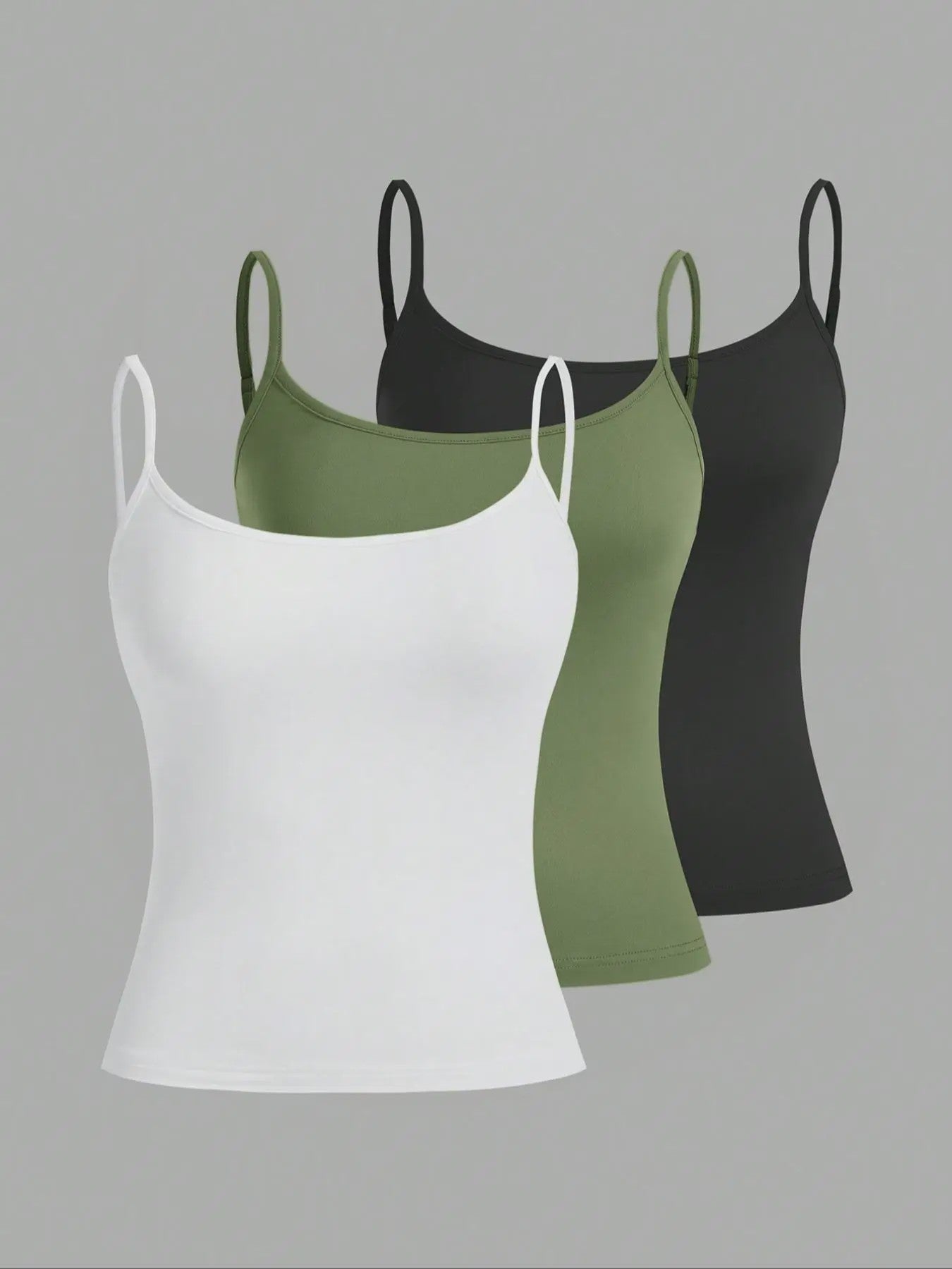 Set van 3 Basic Camisoles met Verstelbare Bandjes - Zomer Essential