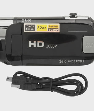 Digitale Camera D90 - 16MP Full HD 1080P, 16x Zoom, Draaibaar Scherm & Vullicht