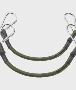 2x Elastisch Touw met Aluminium Haak - 8mm Schokabsorberend Bindtouw voor Outdoor & Camping