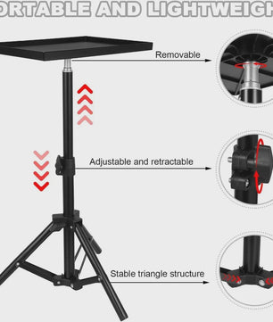Verstelbare Projector & Laptop Statief Stand (58-160cm) - Draagbaar en Multifunctioneel