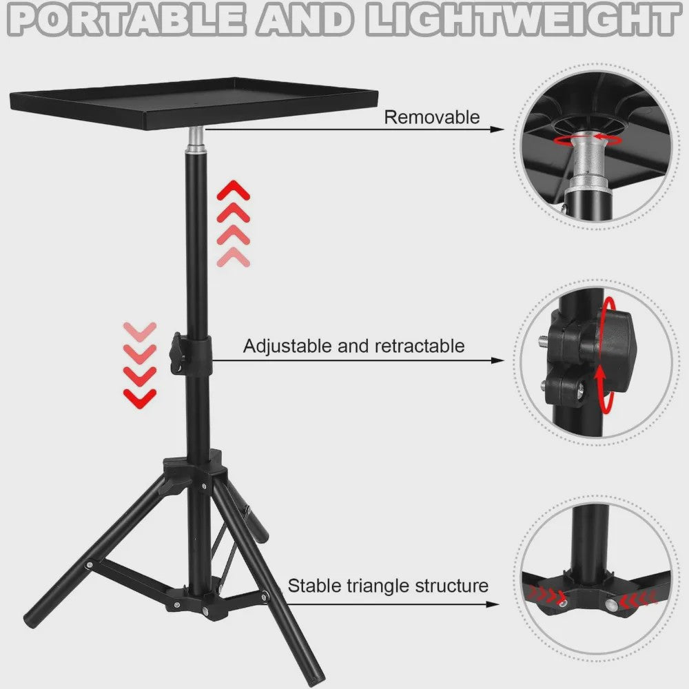 Verstelbare Projector & Laptop Statief Stand (58-160cm) - Draagbaar en Multifunctioneel