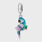WOSTU 925 Sterling Zilver Papegaai Bedel met Roze Emaille & Kristallen - DIY Sieraden