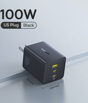 Baseus 100W GaN Snellader: Laad Laptop, Tablet & Telefoon Snel Op