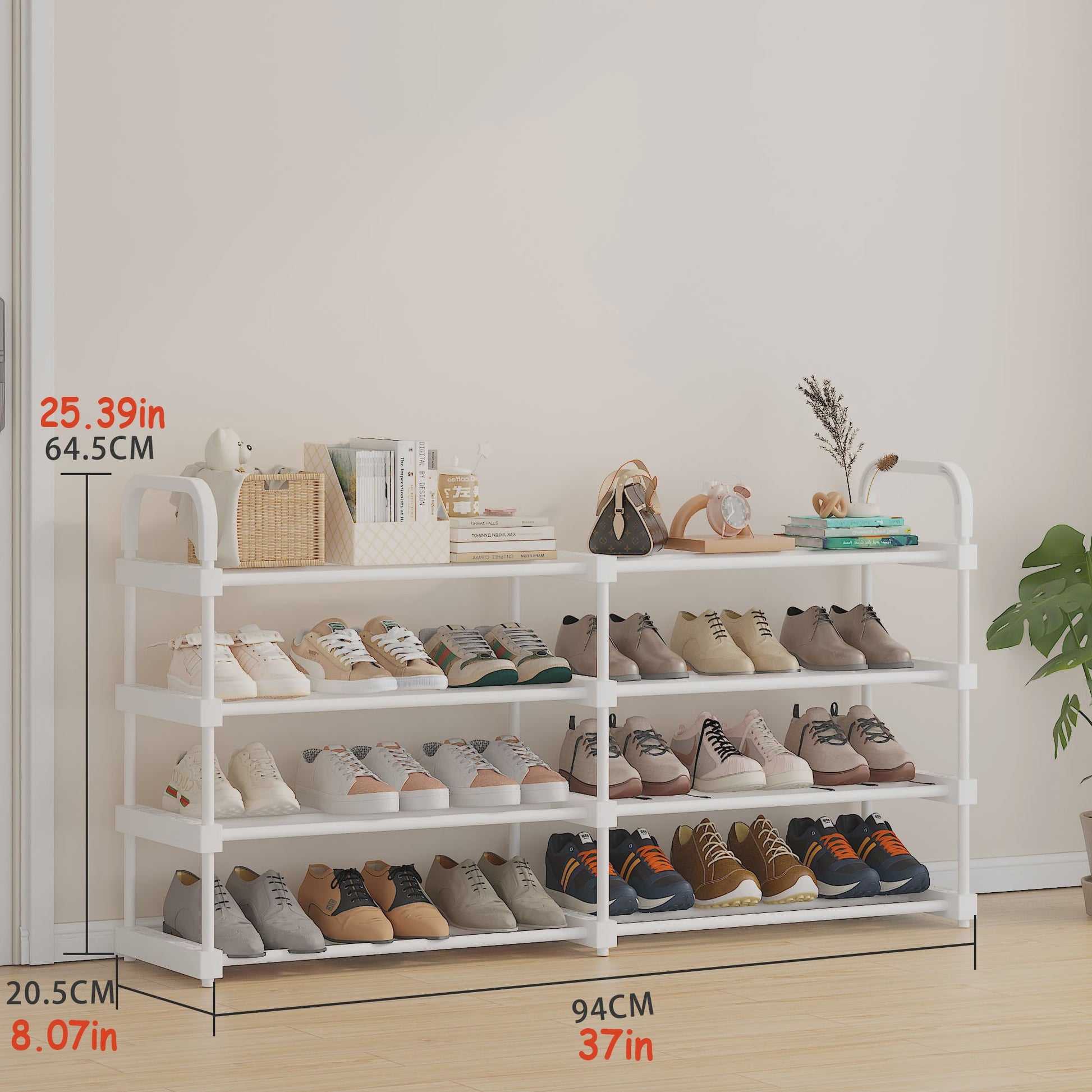 Stapelbare Schoenenkast Organizer - 4 tot 7 Lagen, Wit