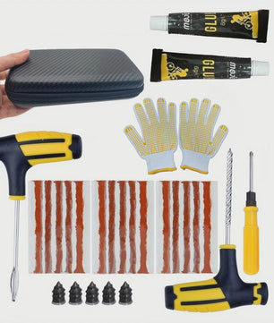 Noodbandreparatieset - Heavy-Duty Lijm & Rubberstrips voor Auto, Truck, Camper