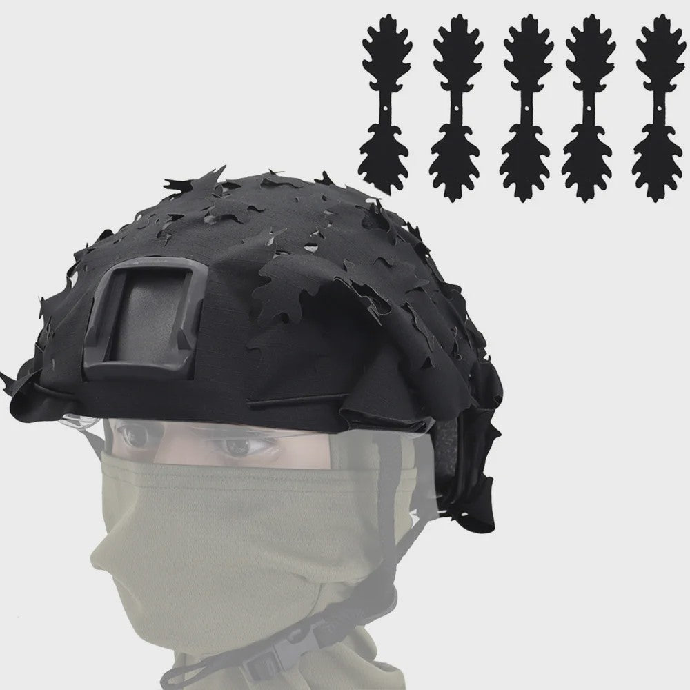 Tactische FAST Helm Cover met Laser Cutting 3D Camouflage - Jacht & Outdoor Accessoires