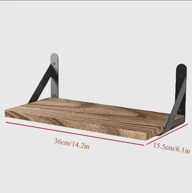 Houten Drijvende Wandplanken Set - Stijlvolle Opbergoplossingen voor Woonkamer, Keuken & Badkamer