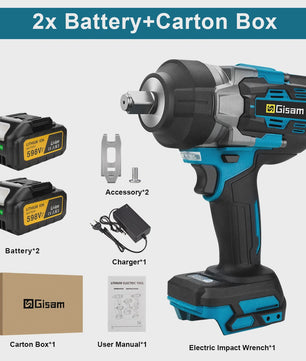 Gisam Accu Slagschroevendraaier 2800 Nm Brushless - Makita 18V Compatibel