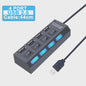 USB Hub 3.0/2.0 met 4 of 7 poorten, individuele schakelaars en LED-indicatoren