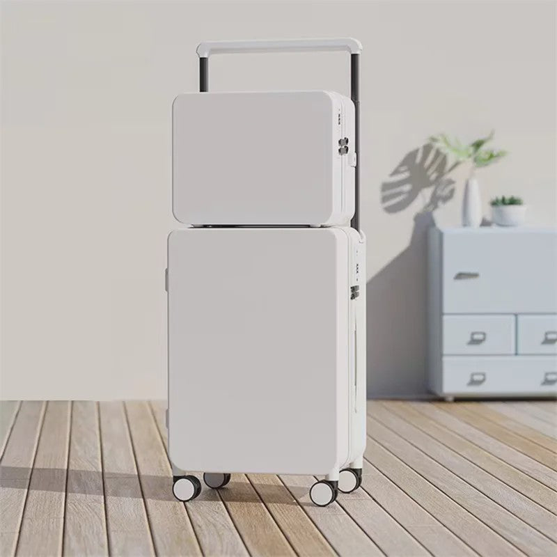 Luxe Koffer Set met USB, Bekerhouder & TSA-slot - 360° Wielen, PC+ABS