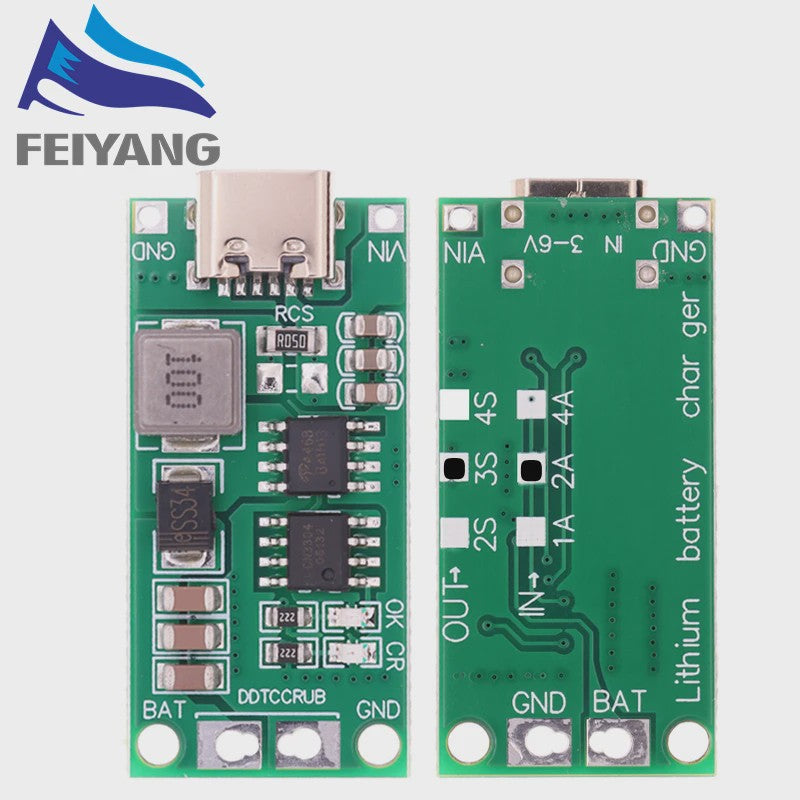Lithium Batterij Lader 2S-4S | Type-C Boost Step-up | 7.4V-16.8V Li-ion Lipo