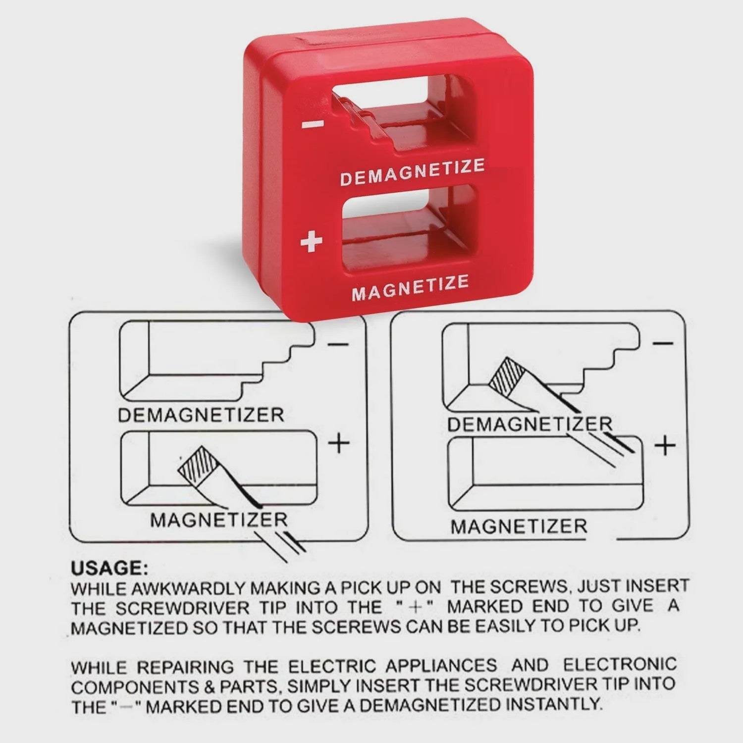 2-in-1 Magnetiseer & Demagnetiseer Tool voor Schroevendraaiers