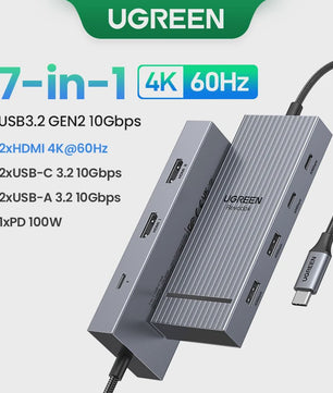 UGREEN USB-C Hub 10Gbps, 4K@60Hz HDMI, 100W PD Docking Station