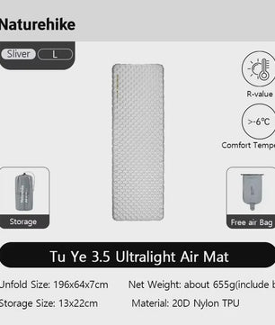 Naturehike Opblaasbaar Slaapmatje R3.5 - Ultralicht & Vochtwerend voor Kamperen