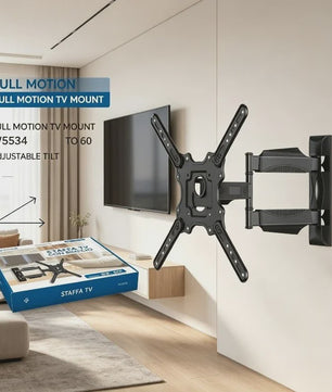 WETECH W5534 TV Muurbeugel - Dubbele Arm, Volledig Verstelbaar voor 32-60 Inch TV's, 32kg Draagvermogen, VESA 100-400mm