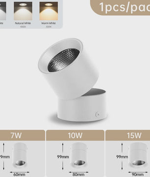 Opklapbare LED Downlight Spot - 7/10/15W - 3 Kleuren Licht - Plafondlamp
