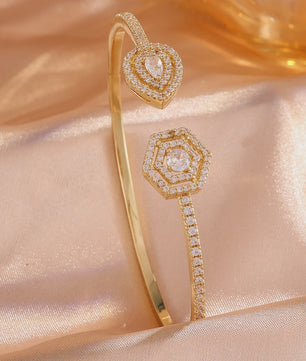 Luxe Zirkonia Armband Set - 5 Delig - Roestvrij Staal & Koper