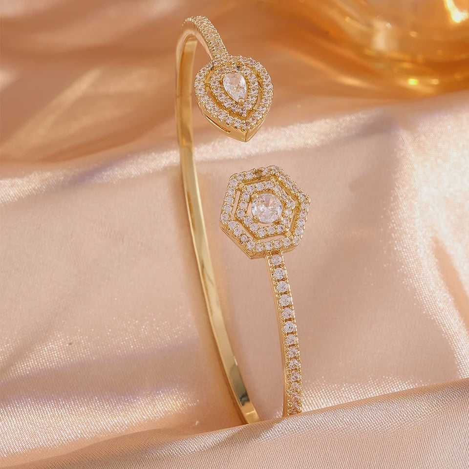 Luxe Zirkonia Armband Set - 5 Delig - Roestvrij Staal & Koper