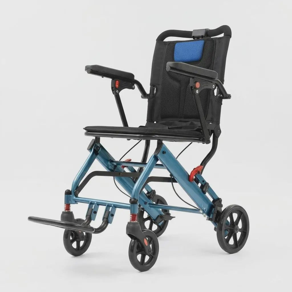 Lichtgewicht Opvouwbare Rolstoel voor Volwassenen - Aluminium Frame, 16" Zitting