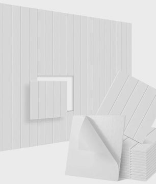 12x Akoestische Panelen 30x30cm - Geluidsabsorberend, Zelfklevend, Verticale Strepen