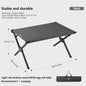Opvouwbare Kampeer Eierrol Tafel - Draagbaar Carbon Staal met Draagtas voor Picnic & BBQ