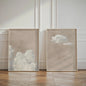 Abstracte Blauwe Wolken Poster - Minimalistische Canvas Muurkunst voor Moderne Woonkamer