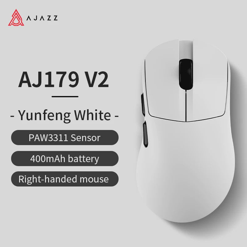 AJAZZ AJ179 V2 MAX Ergonomische Draadloze Gaming Muis (PAW3311, 1K Polling Rate, 56g)