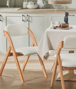 Opvouwbare Keukenstoelen met Gestoffeerde Zitting en Rugleuning - Set van 2