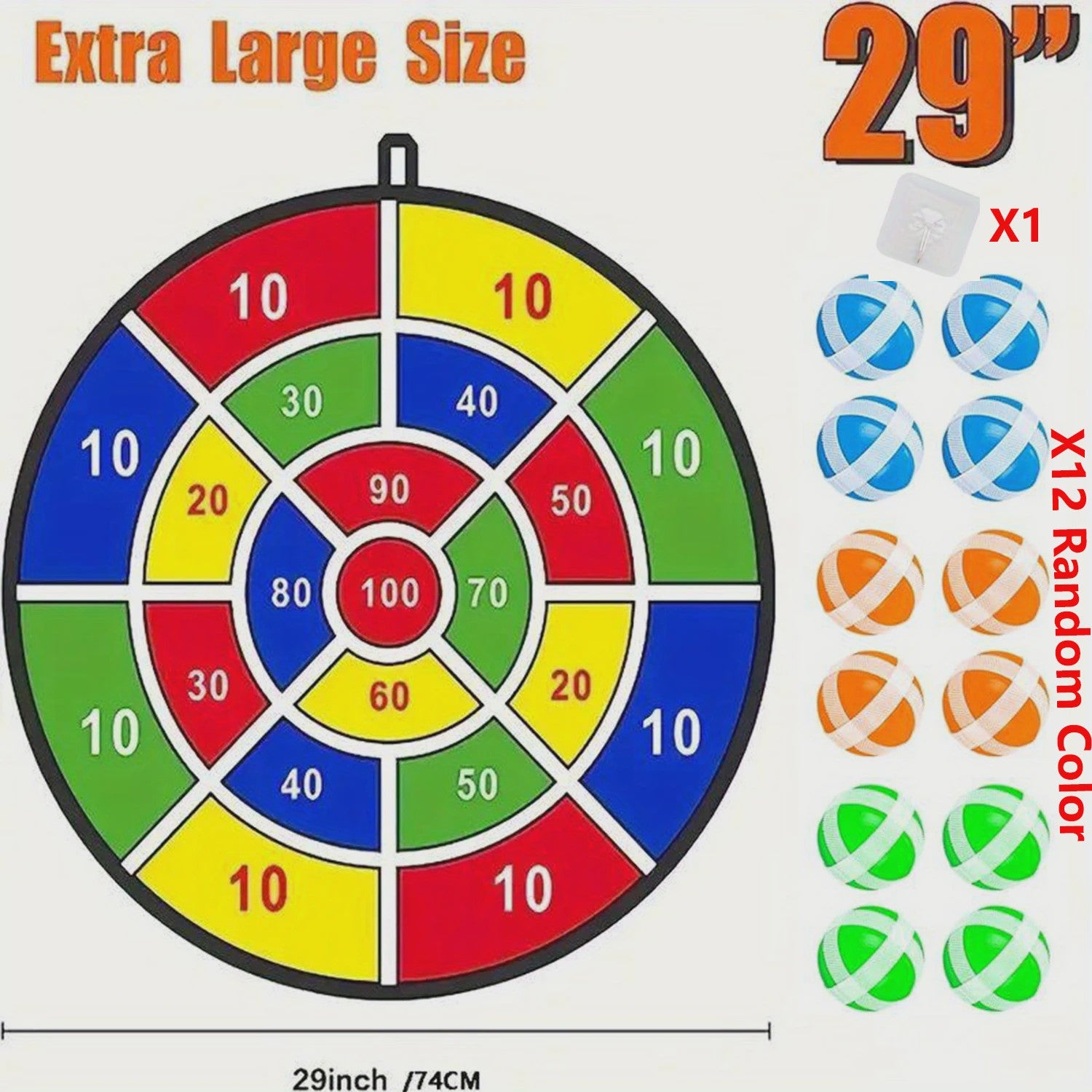 29 Inch Kind Dartsspel Set met Plakballetjes - Indoor & Outdoor Plezier