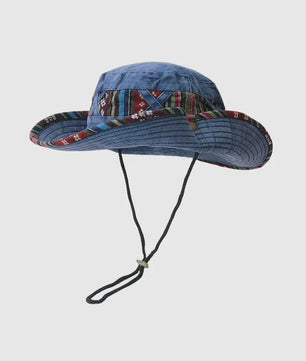 Heren Bucket Hat met Brede Rand - UV Bescherming voor Vissen, Wandelen & Outdoor