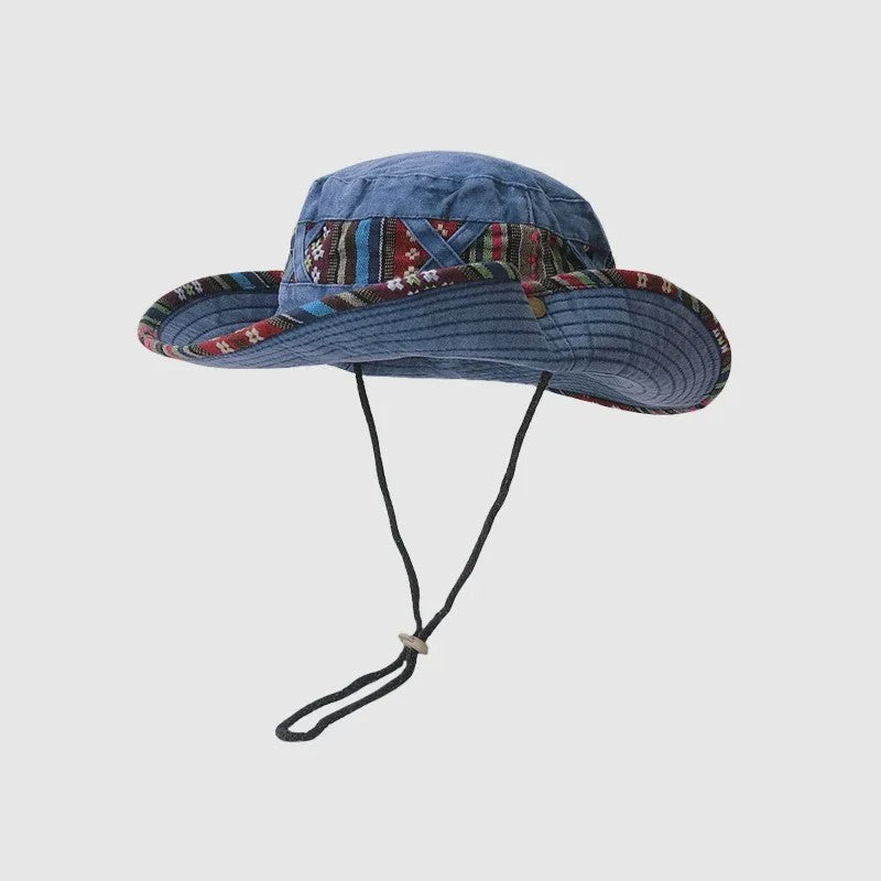 Heren Bucket Hat met Brede Rand - UV Bescherming voor Vissen, Wandelen & Outdoor