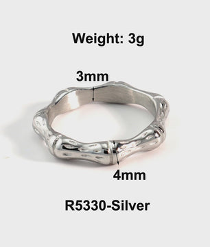 Nieuw Design Geometrische Kralen Ring - Roestvrij Staal Dames Sieraden
