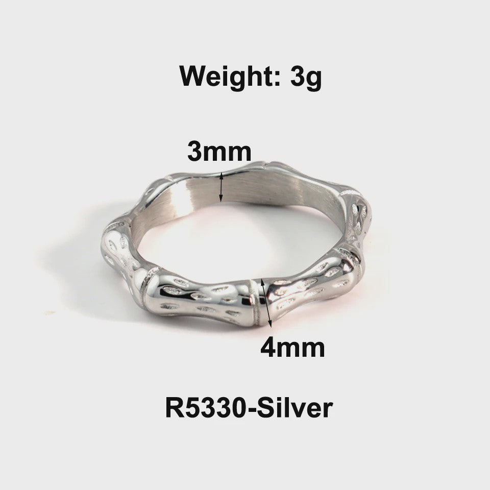 Nieuw Design Geometrische Kralen Ring - Roestvrij Staal Dames Sieraden