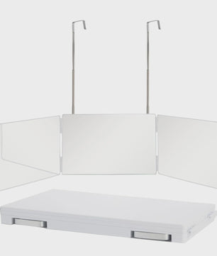 Draagbare Trifold Make-up Spiegel met Verstelbare Haak - Perfect voor Zelf Knippen, Scheren & Cadeaus