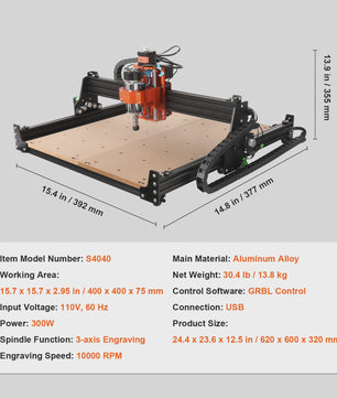 3-assige CNC Router Graveermachine Kit met GRBL Controle