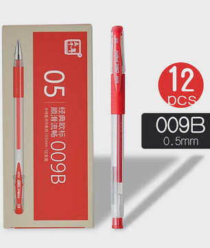 Set Gel Pen 0.5mm Rood - 4, 8 of 12 Stuks - Vloeiend Schrijven voor Kantoor en School