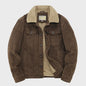 Herfst/Winter Corduroy Heren Jas - Warm & Casual Winddicht met Sherpa Voering