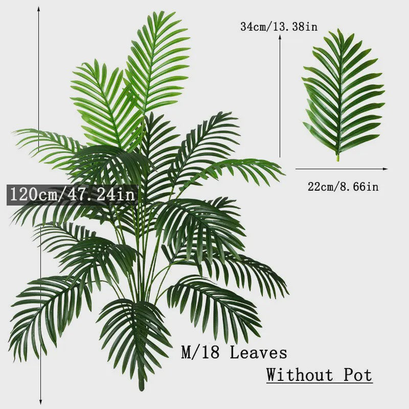 Grote Kunstpalmboom 90-120cm - Tropische Nep Plant voor Huis & Tuin Decoratie