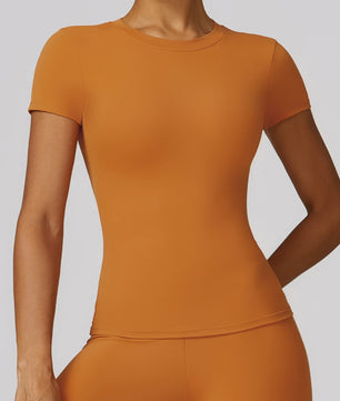 NCLAGEN Sport T-shirt Dames - Ademend & Stretchy Korte Mouw voor Yoga, Fitness & Hardlopen